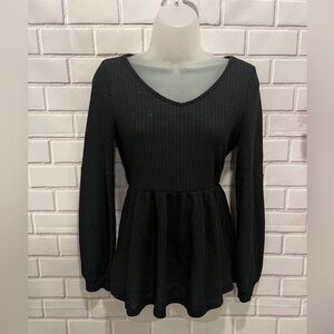SHEIN women black long sleeve top/size M